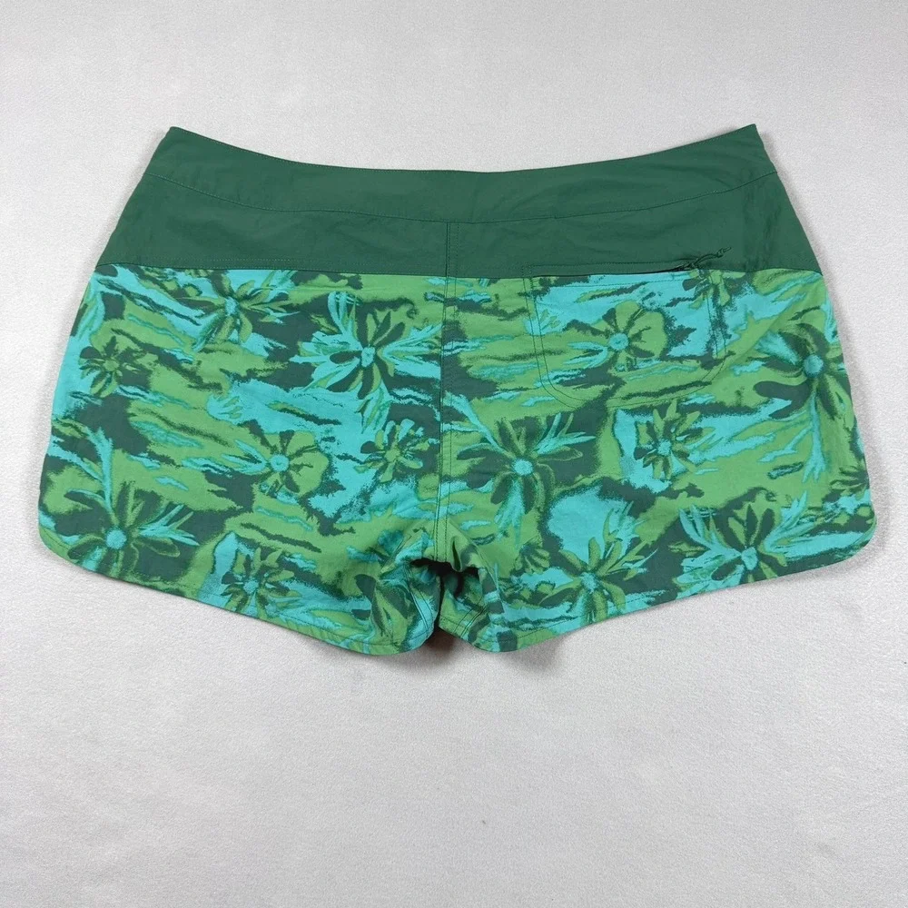 Patagonia Baggies Board Shorts Women 16 Green Tropical Palm NetPlus STY76594SP24